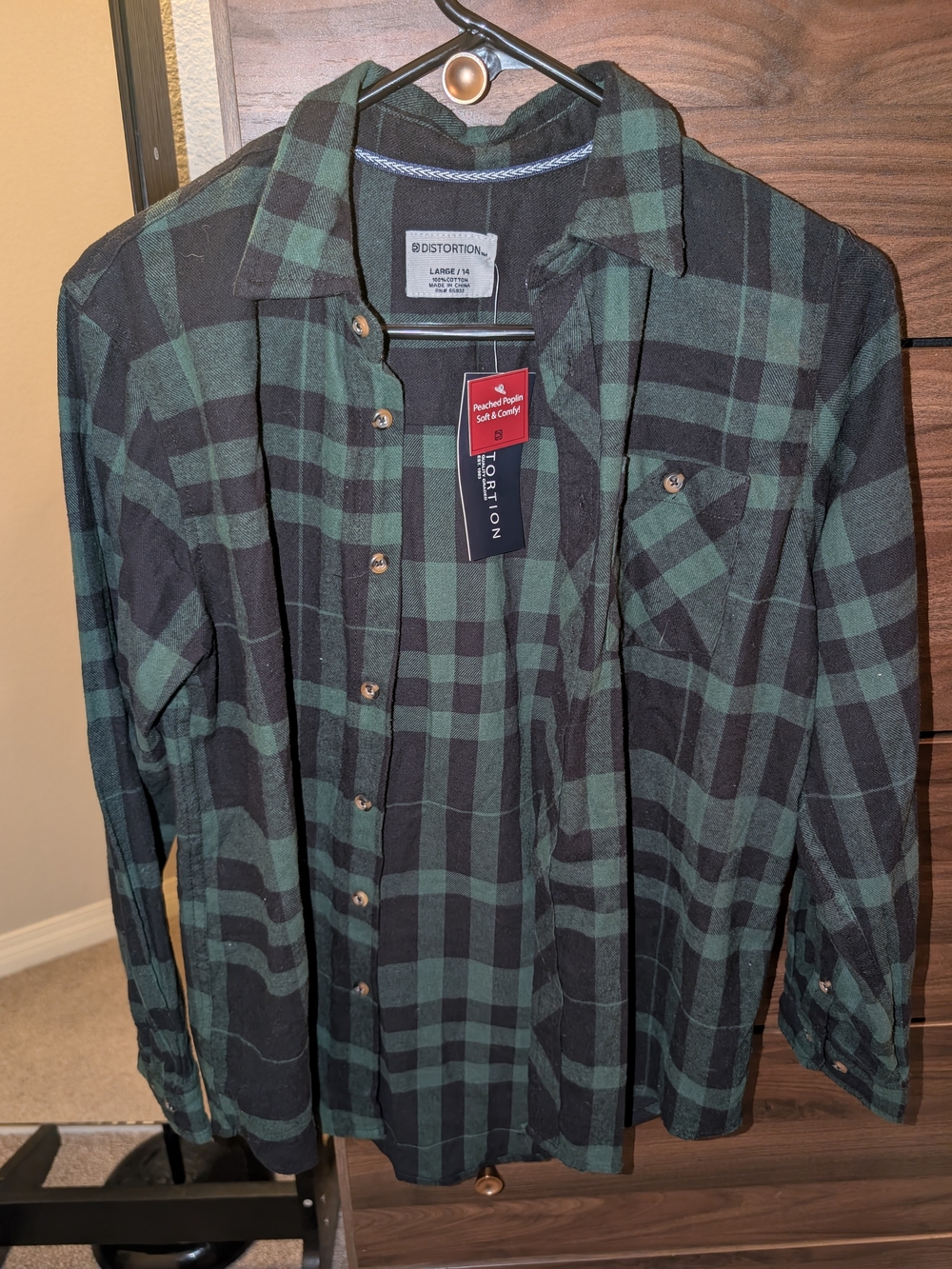 Distortion Boys' Black & Green Plaid Button-Down Shirt